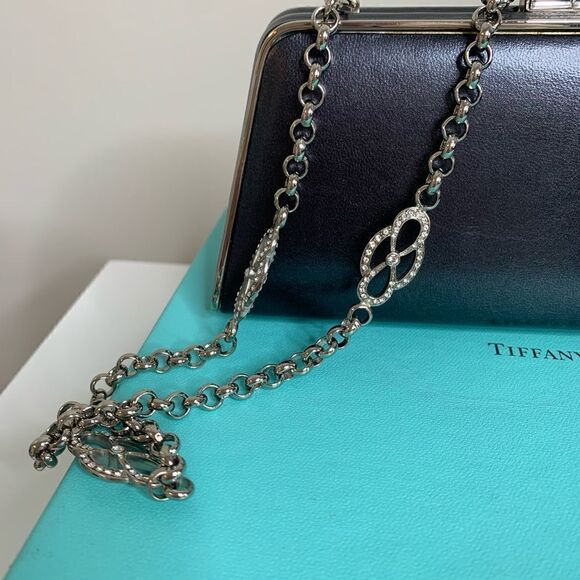 Tiffany & Co. Leather Sabrina Frame Clutch -  Black - Picture 5 of 11